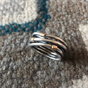 Pandora rope ring, two tone.